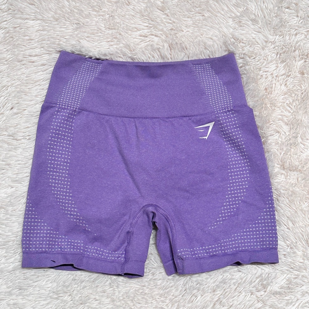PURPLE GYM SHARK SHORTS